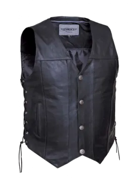 Men's Leather Buffalo Nickle Snaps Vest #2608.2B