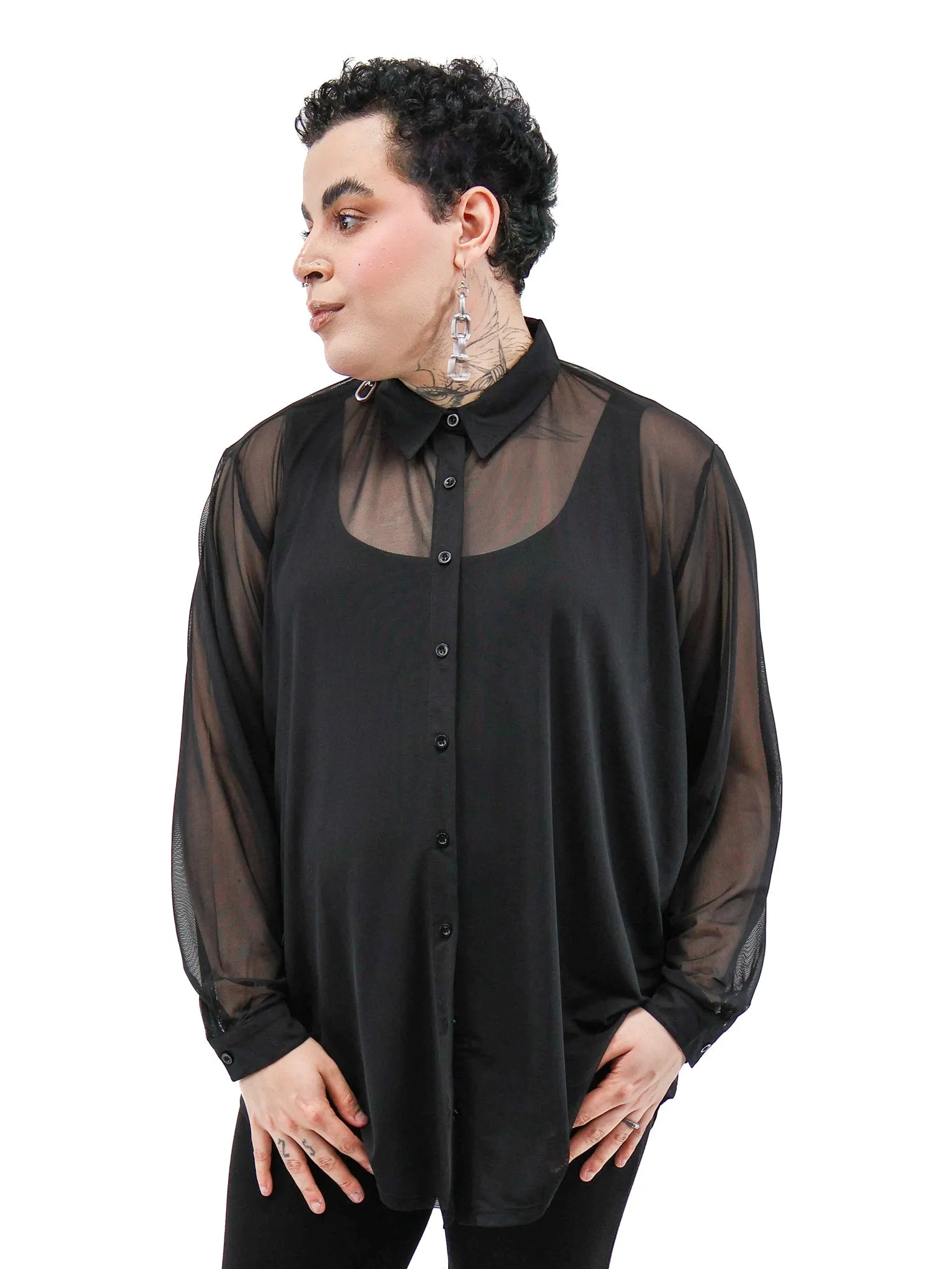 Mesh Memphis Oversized Shirt FOXBLOOD