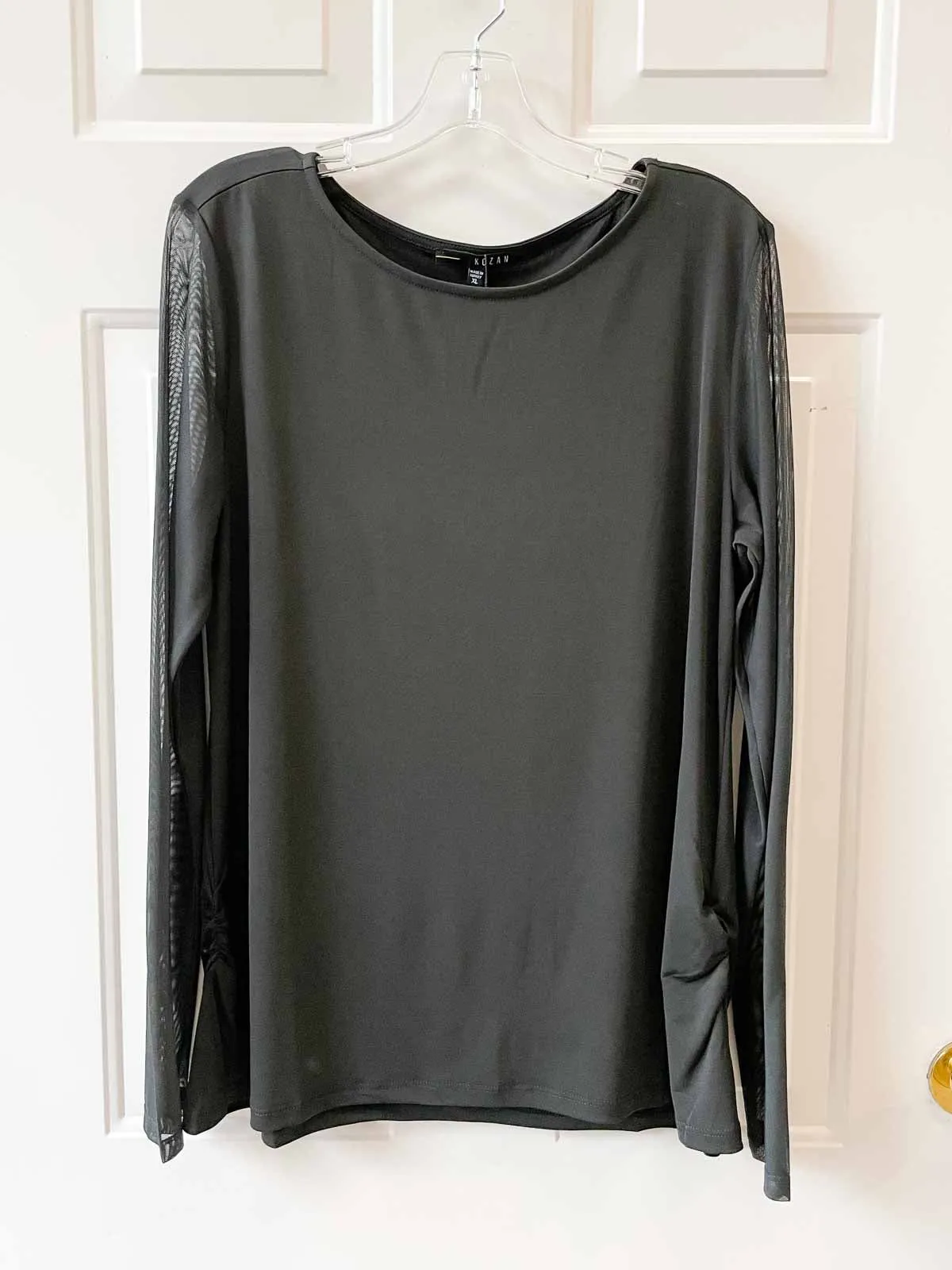 Mia Top, Black Mesh