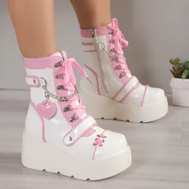 Motorcycle Mid-calf Female Thick Bottom Boots