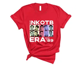 NKOTB Rock Concert T-Shirt, 90s Boy Band Music Shirt, Vintage Style NKOTB Tour Graphic Tee, Casual Rock Band Tee, Music Lover Gift T-Shirt (RED, ADULT SMALL)