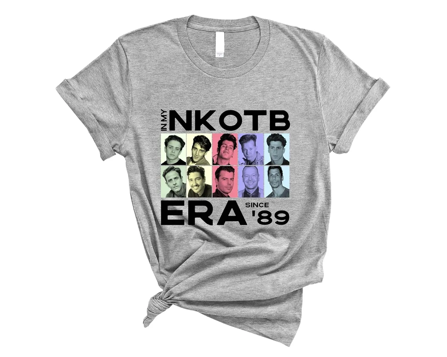 NKOTB Rock Concert T-Shirt, 90s Boy Band Music Shirt, Vintage Style NKOTB Tour Graphic Tee, Casual Rock Band Tee, Music Lover Gift T-Shirt (RED, ADULT SMALL)