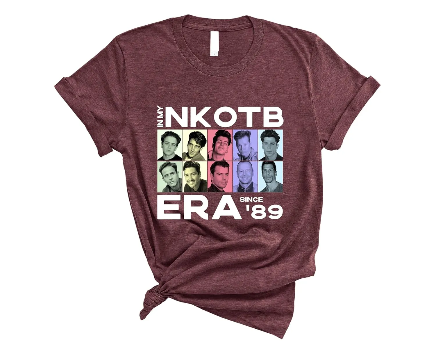 NKOTB Rock Concert T-Shirt, 90s Boy Band Music Shirt, Vintage Style NKOTB Tour Graphic Tee, Casual Rock Band Tee, Music Lover Gift T-Shirt (RED, ADULT SMALL)