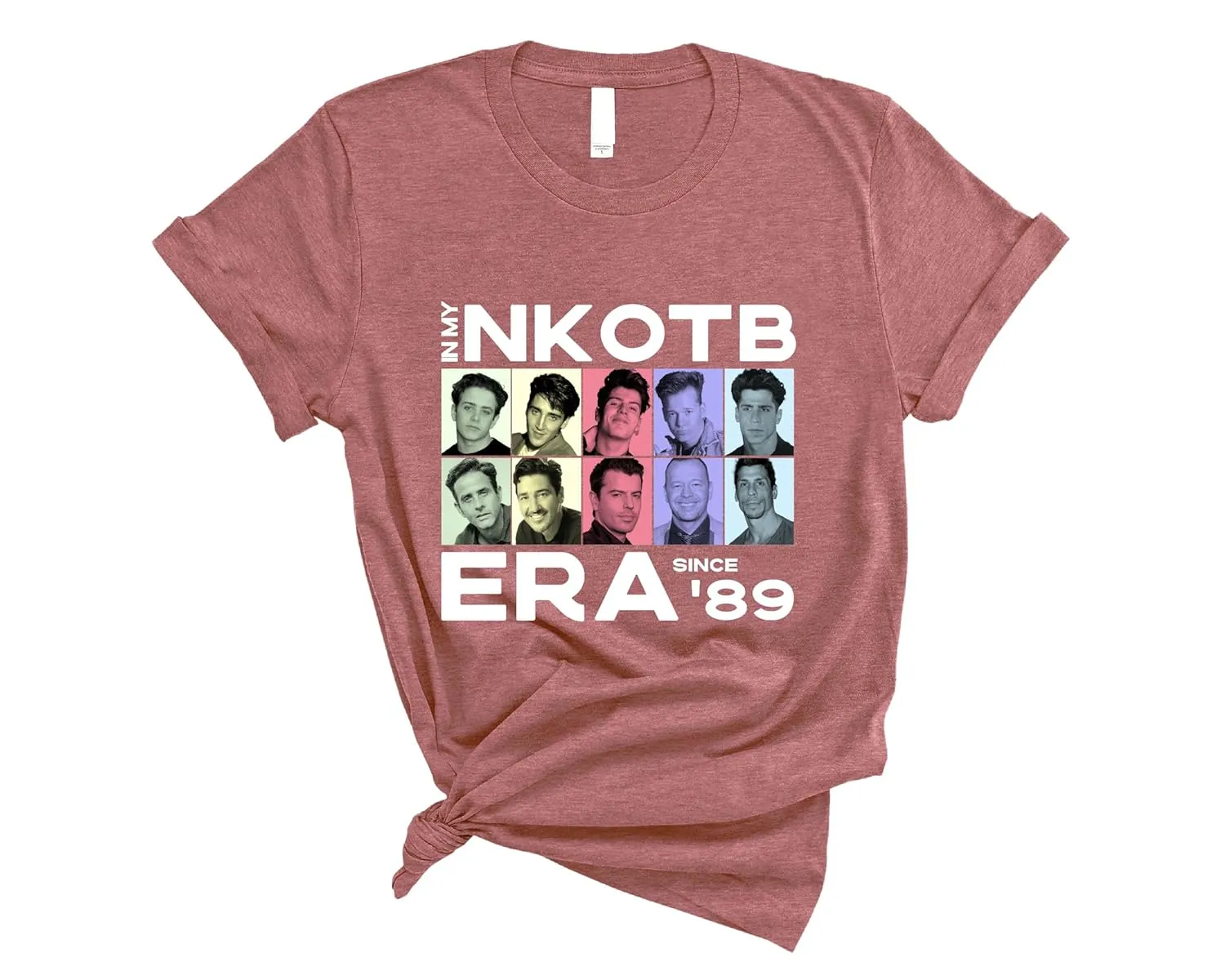 NKOTB Rock Concert T-Shirt, 90s Boy Band Music Shirt, Vintage Style NKOTB Tour Graphic Tee, Casual Rock Band Tee, Music Lover Gift T-Shirt (RED, ADULT SMALL)