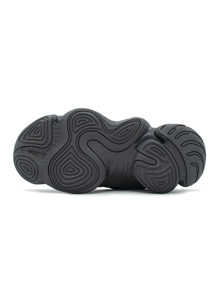 OEYES Ventilate Thick-Soled Sports Clunky Type Sneakers Black