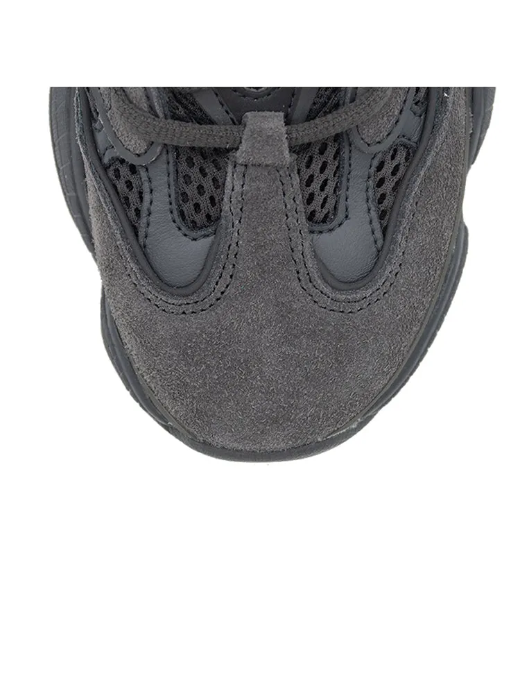 OEYES Ventilate Thick-Soled Sports Clunky Type Sneakers Black
