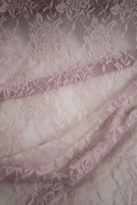 Olivia - Stretch Lace Mesh | Dusky Pink