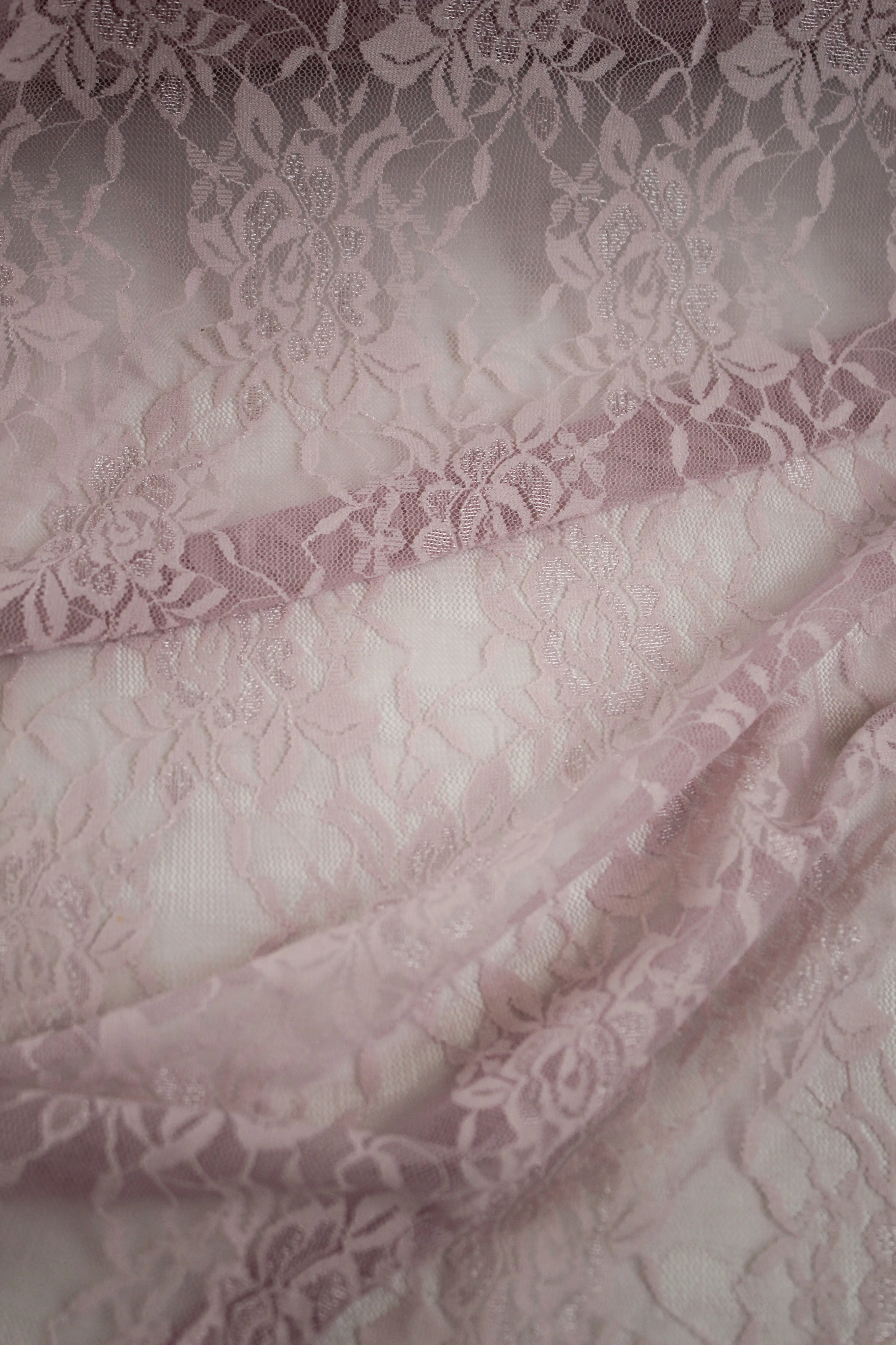 Olivia - Stretch Lace Mesh | Dusky Pink