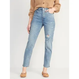 On Extra High Rise Ripped Jeans