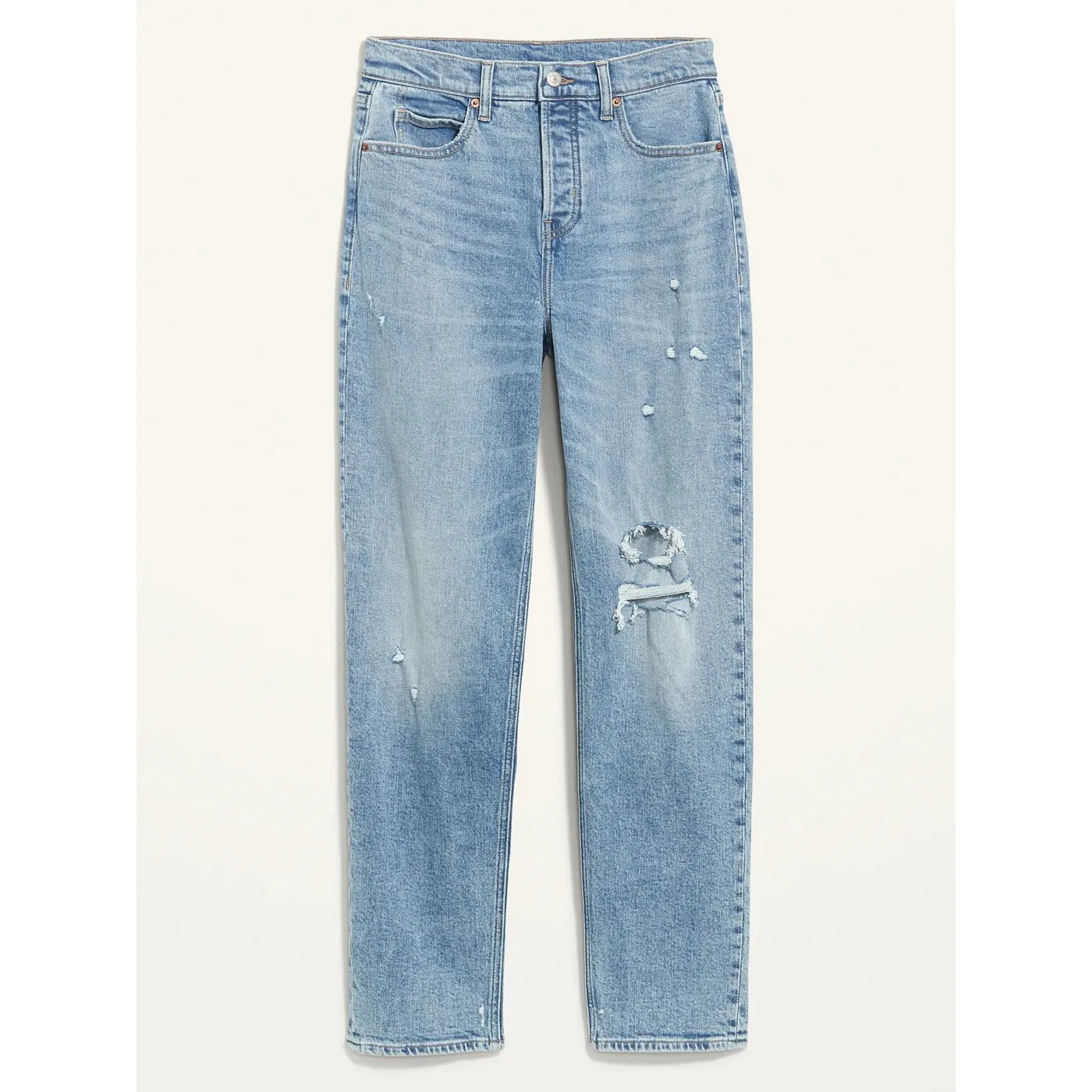 On Extra High Rise Ripped Jeans