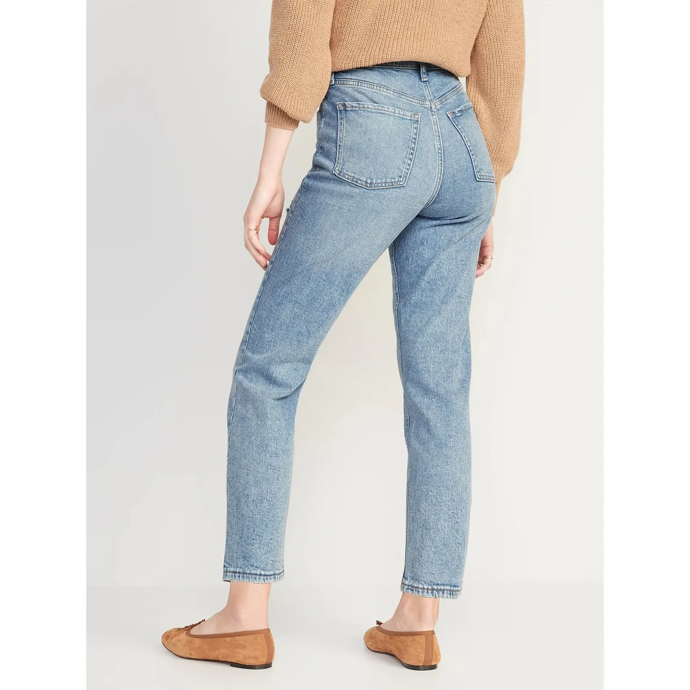 On Extra High Rise Ripped Jeans