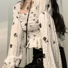 One Piece On Behalf Of The Party Collar Short Print Jacket