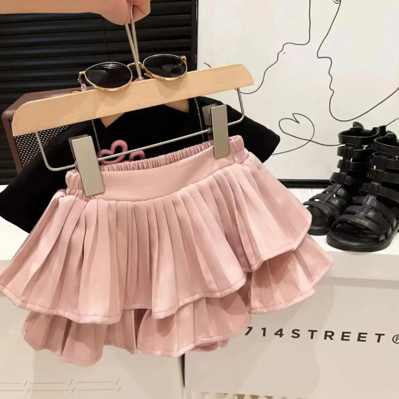 Pink House Children's Sweet Pettiskirt Skirt Women's Children's Suit