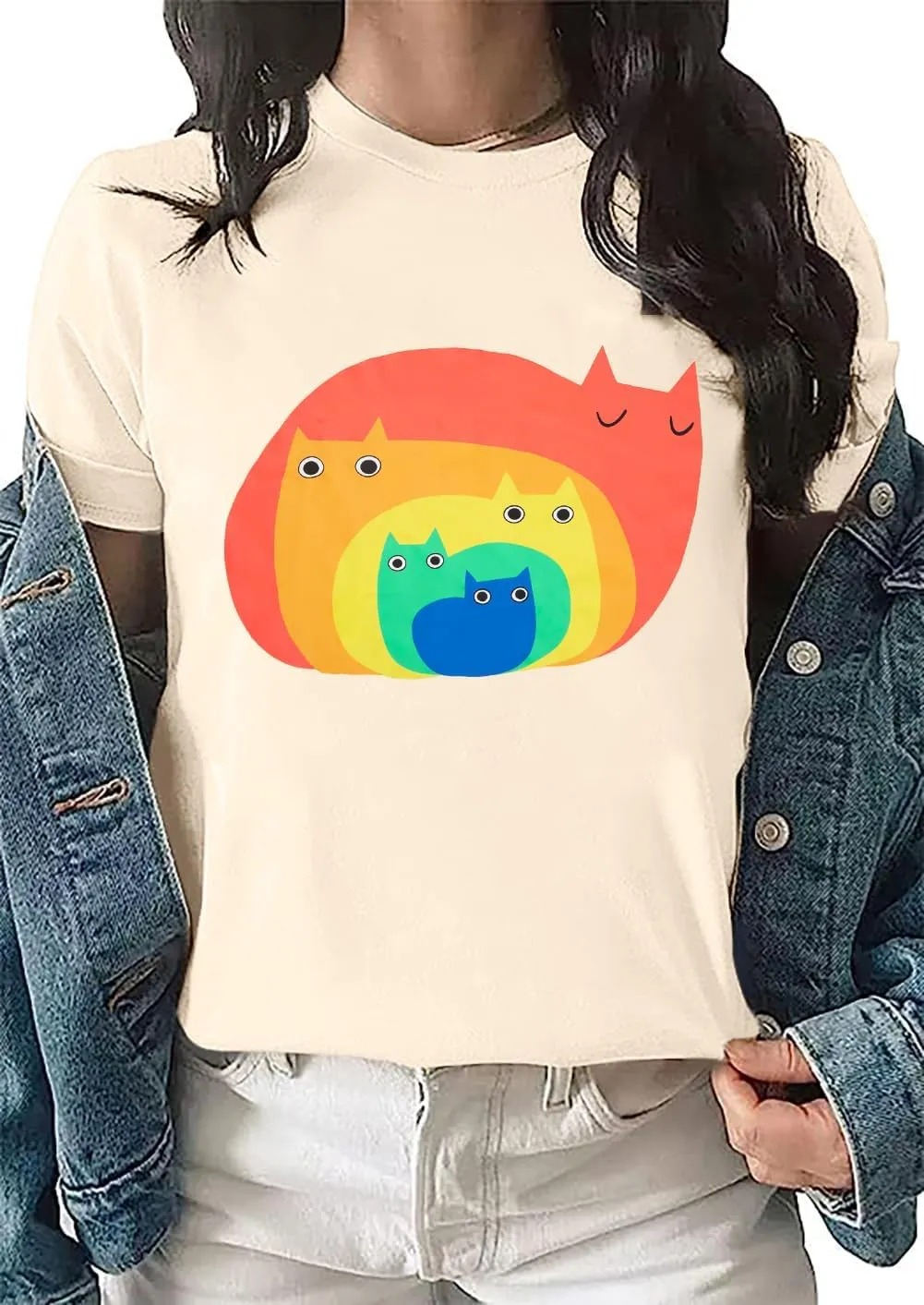 Pride Shirt Women LGBTQ Equality Shirts Rainbow Shirt Heart Graphic Tees Casual Summer Short Sleeve Tops
