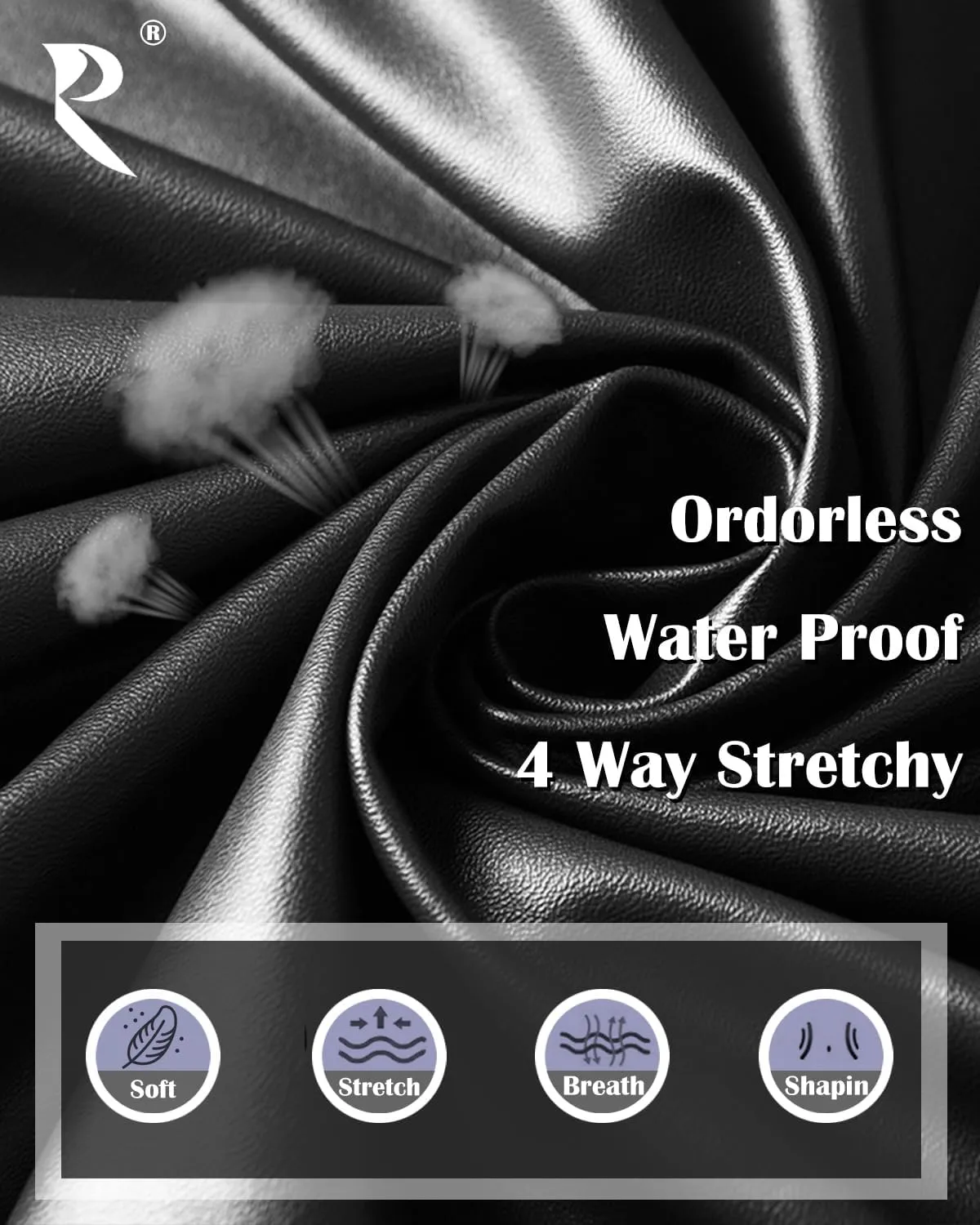 raita High Waist Faux Leather Leggings for Women Black PU Butt Lift Sexy Stretchy Sporty Leather Pants Causal