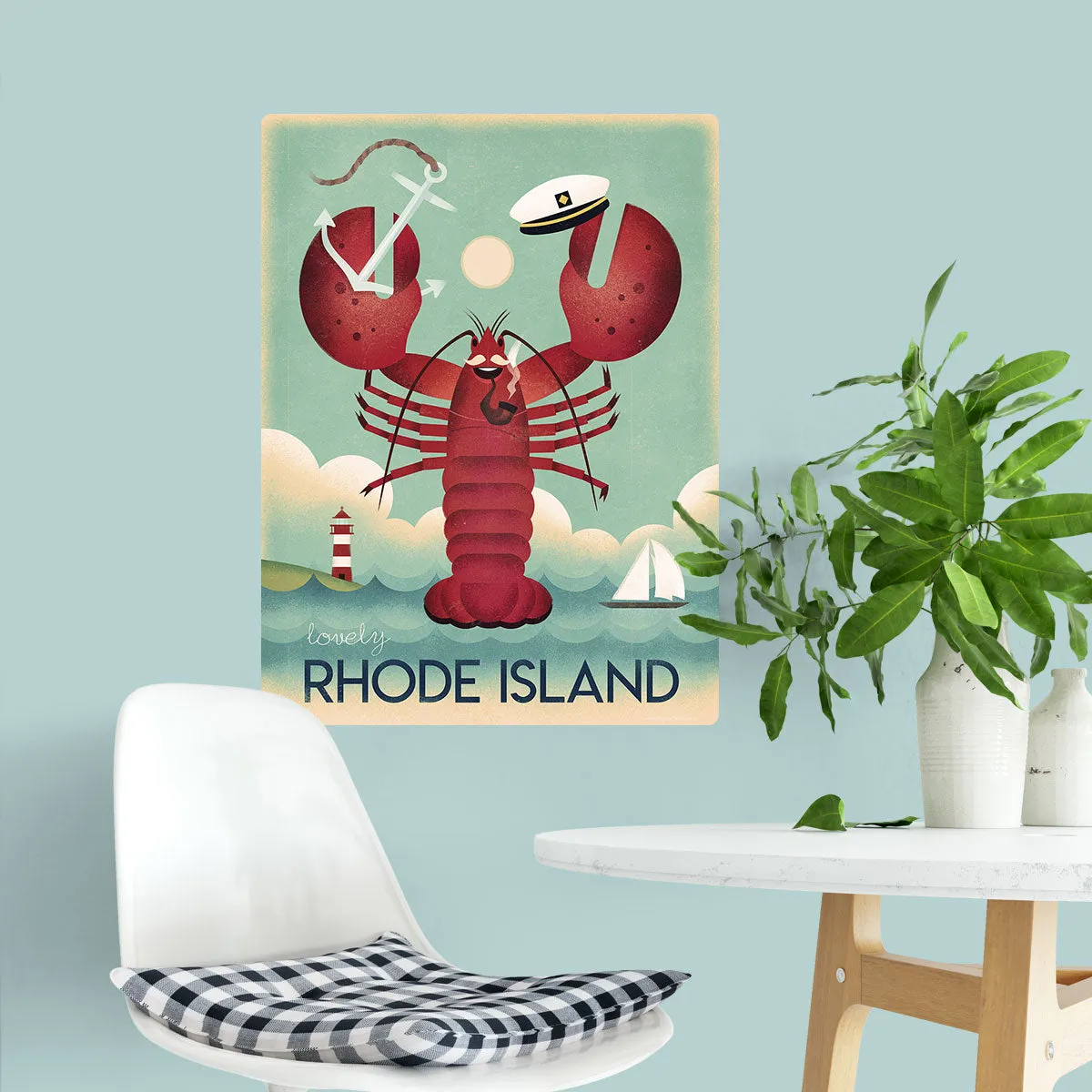 Rhode Island Lobster State Pride Decal
