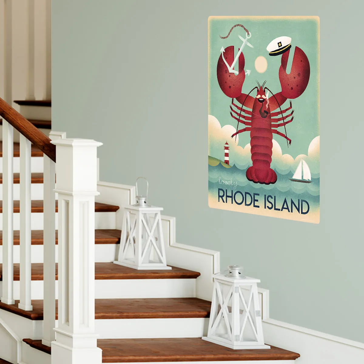 Rhode Island Lobster State Pride Decal
