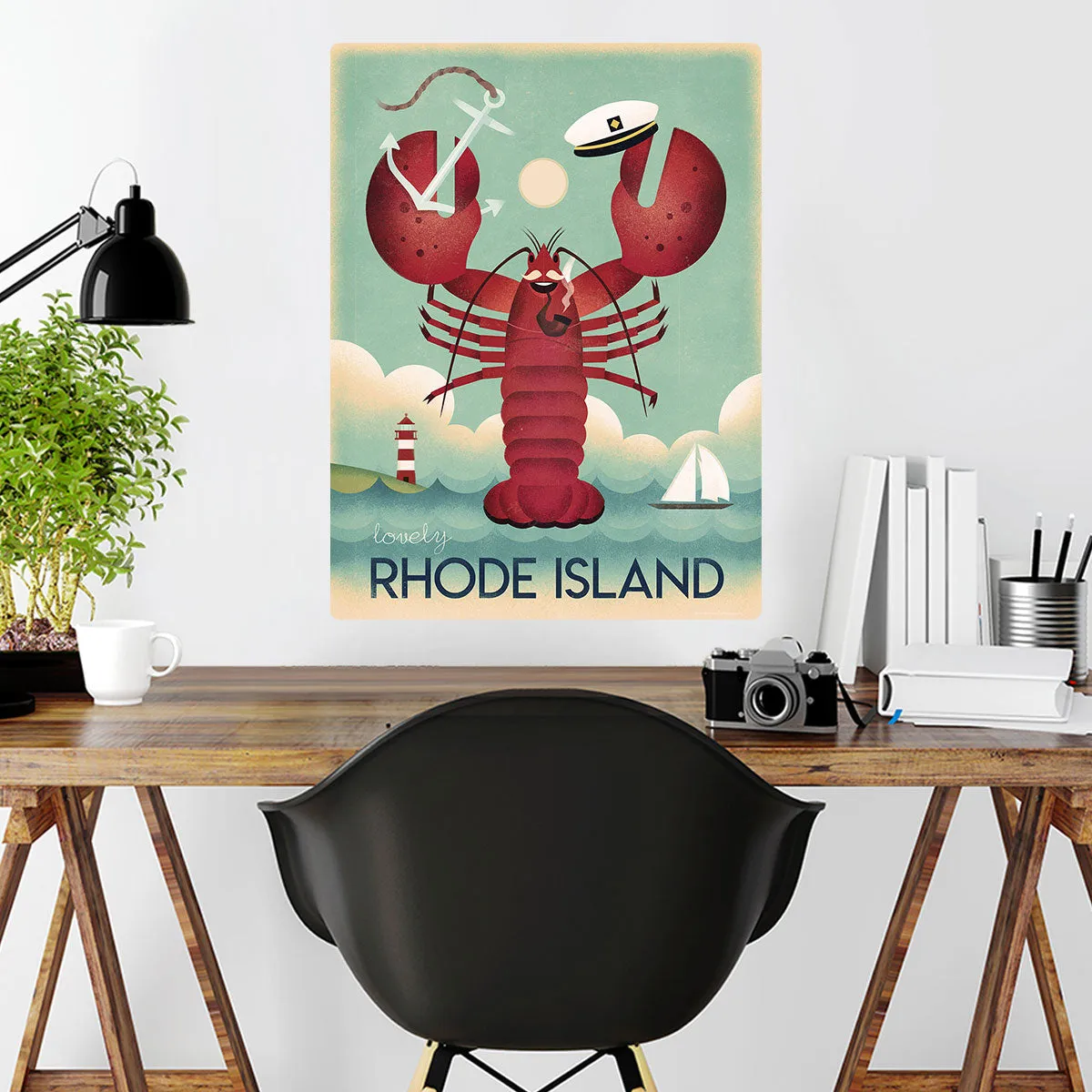 Rhode Island Lobster State Pride Decal