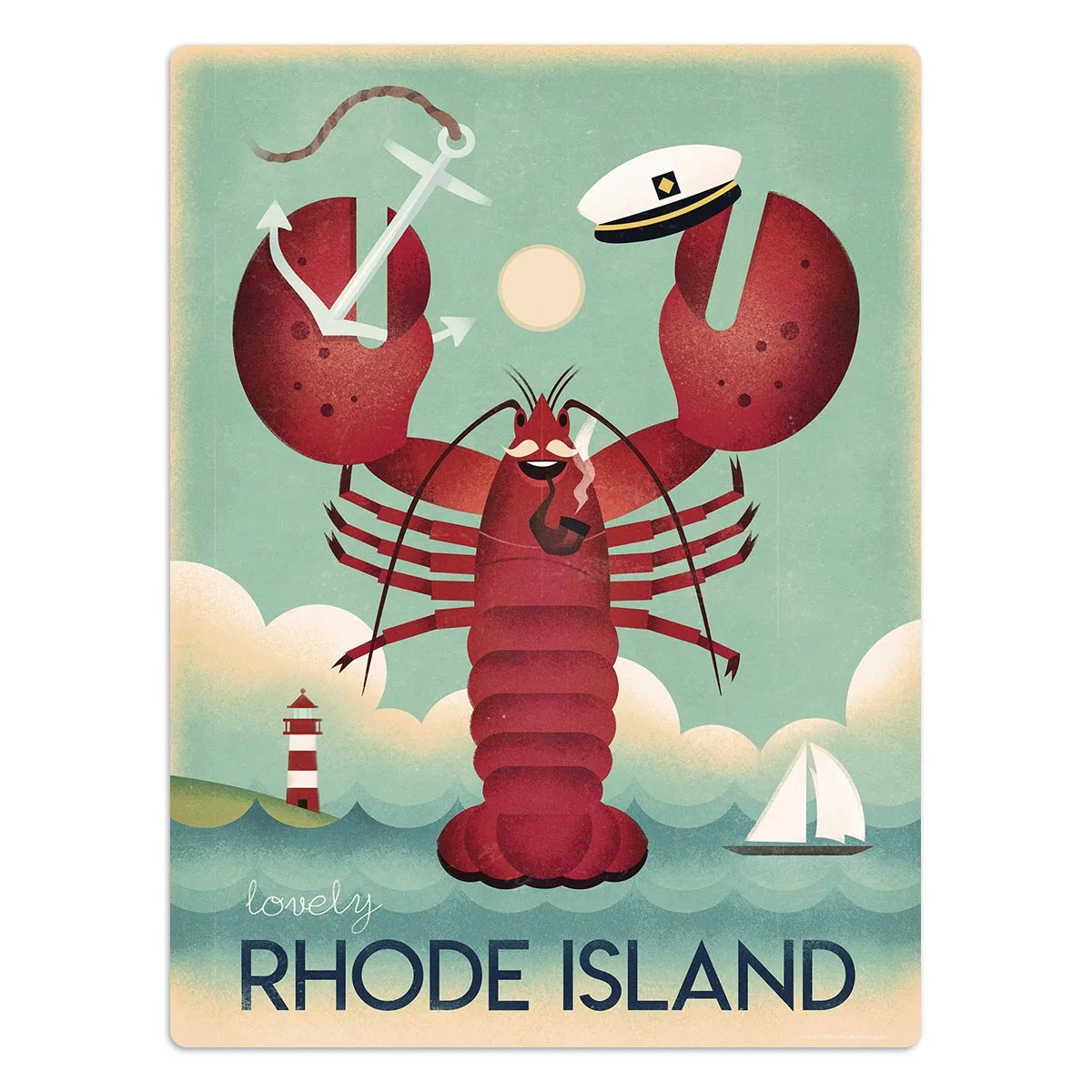 Rhode Island Lobster State Pride Decal