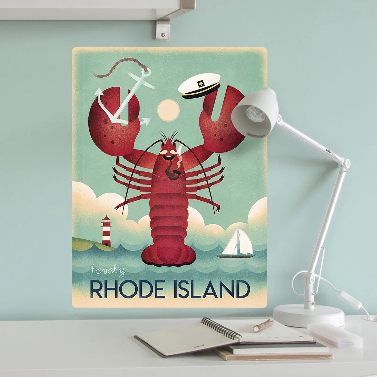 Rhode Island Lobster State Pride Decal