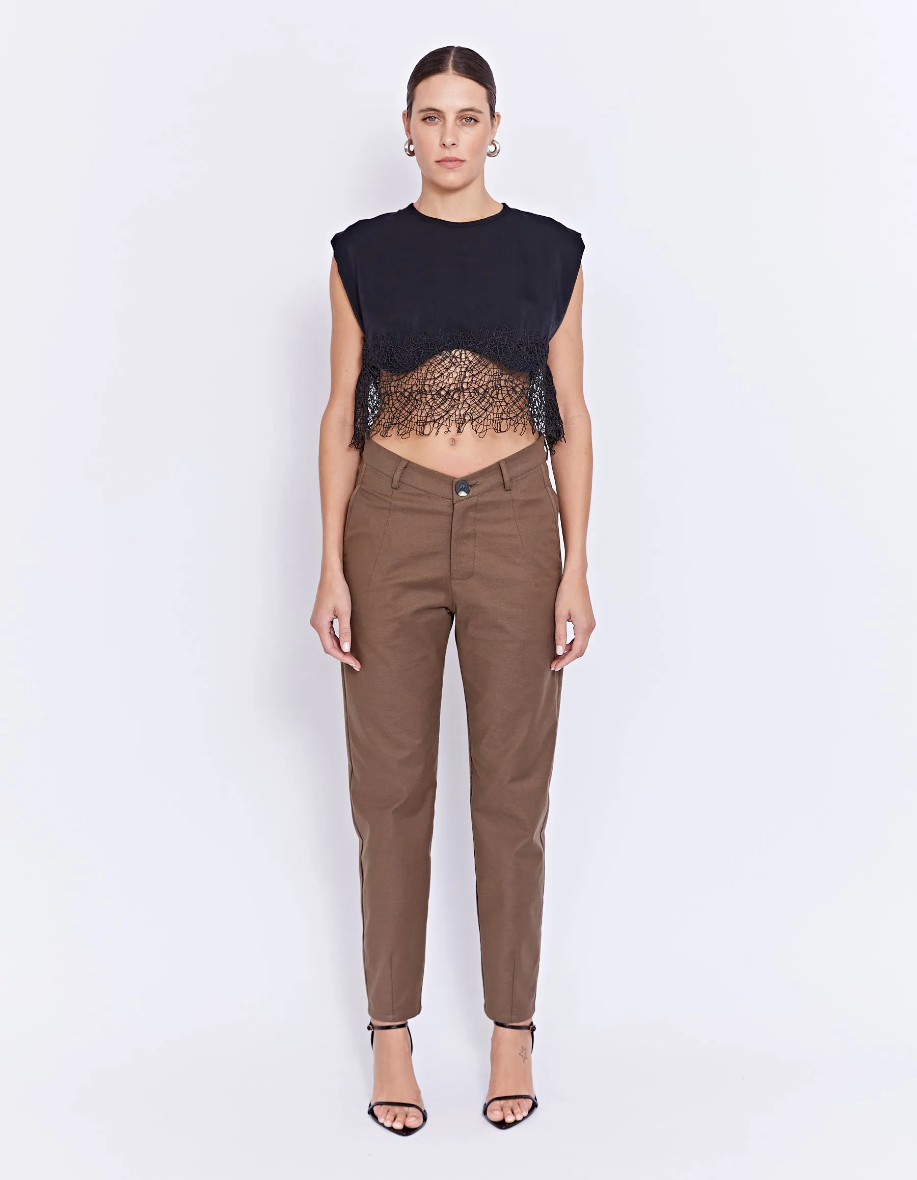 SIREN LACE TOP | BLACK