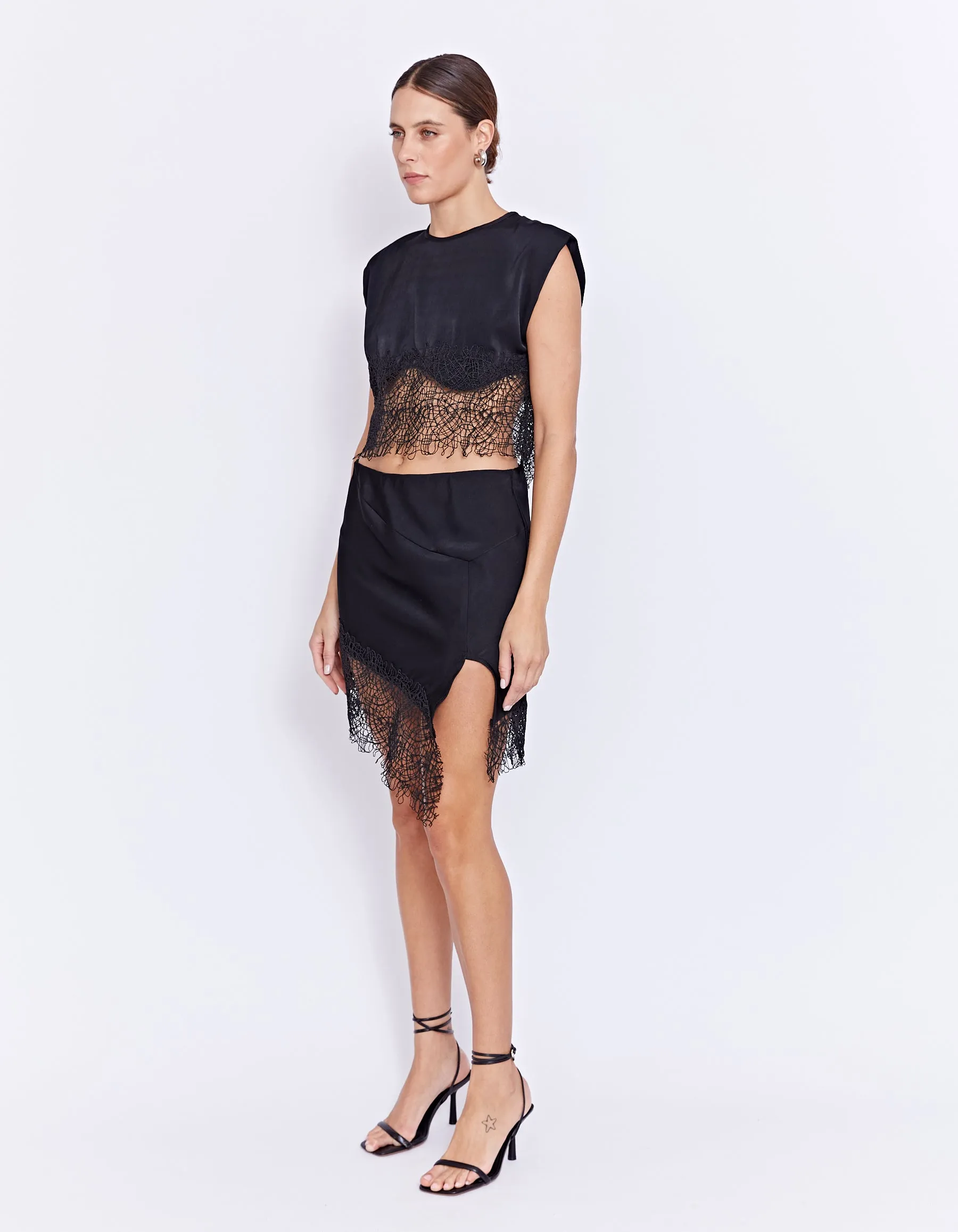 SIREN LACE TOP | BLACK