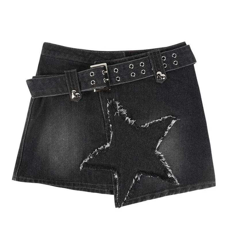 Star Girl Denim Skirt