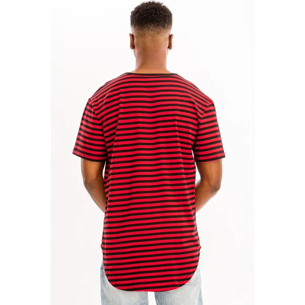 Striped Tee - Black/Red
