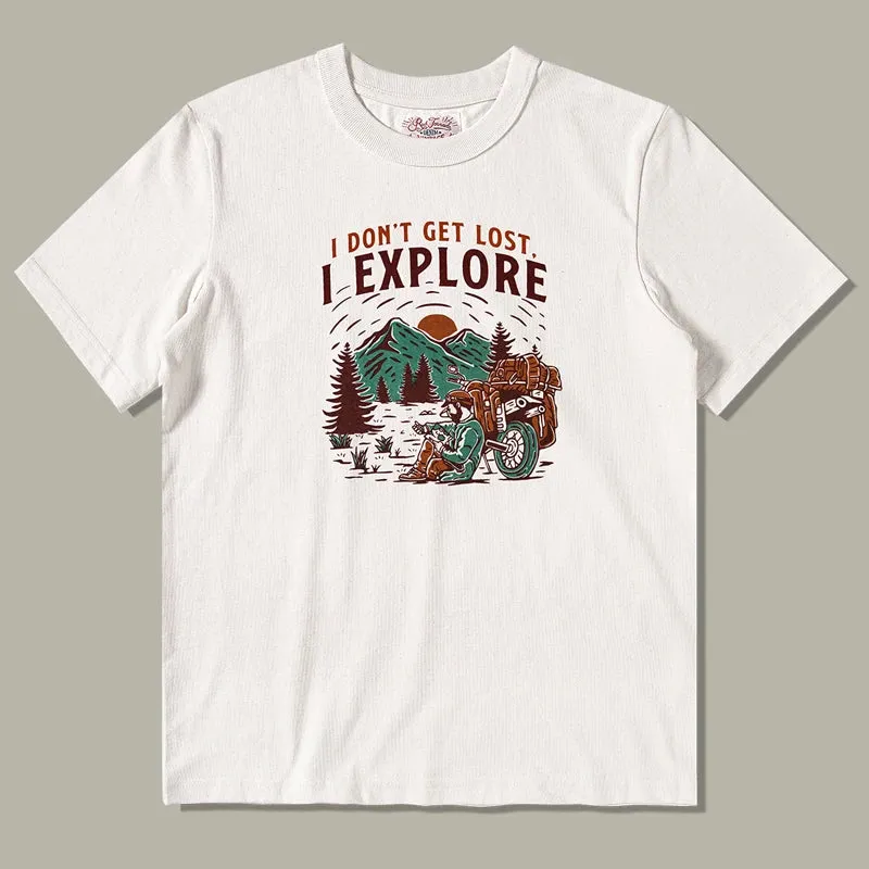 Travel Series Graphic T-shirt - Men's Short Sleeve Beach Print Tee