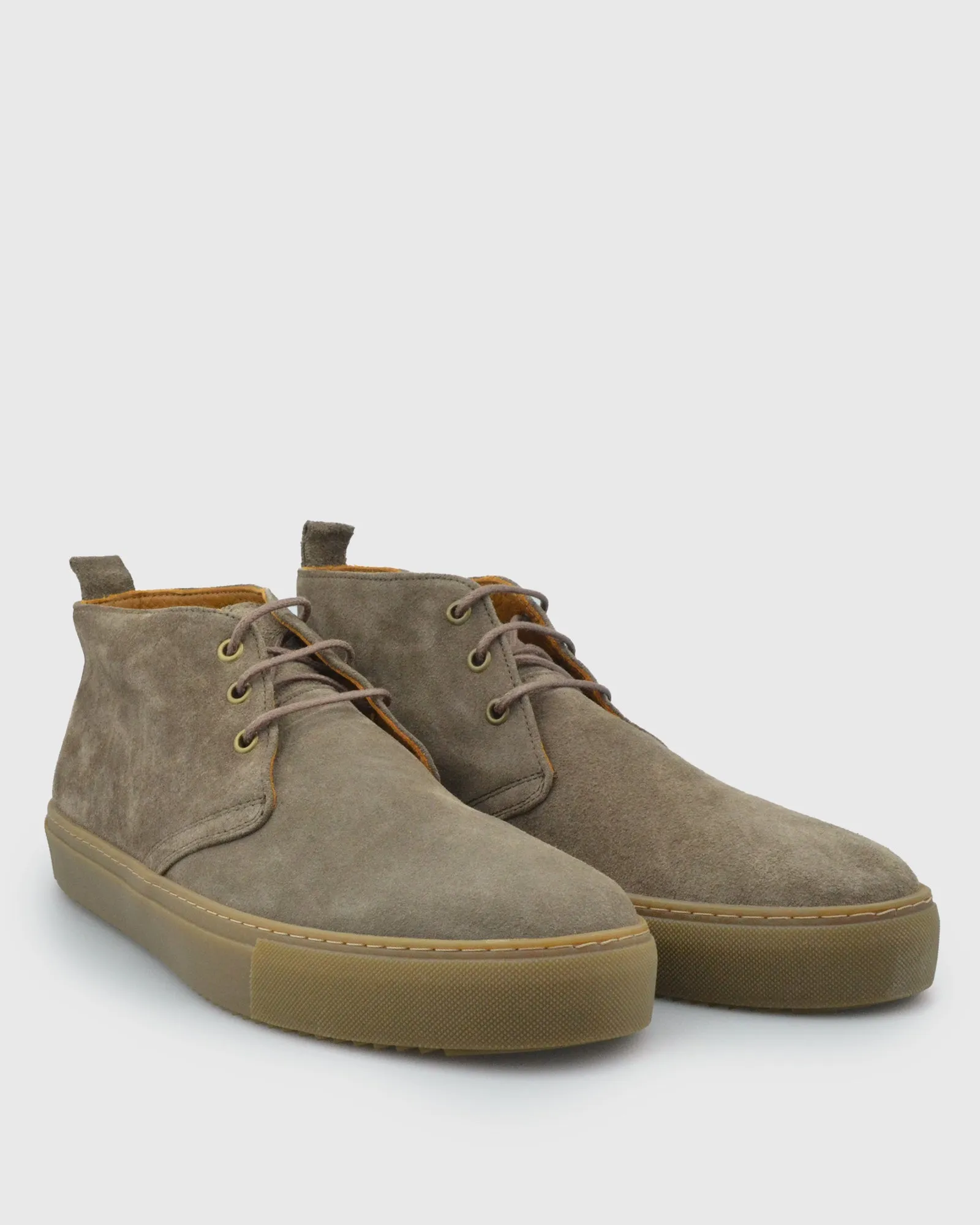 VINCENT & FRANKS VFW22 SUEDE TAUPE HIGH-TOP BOOT