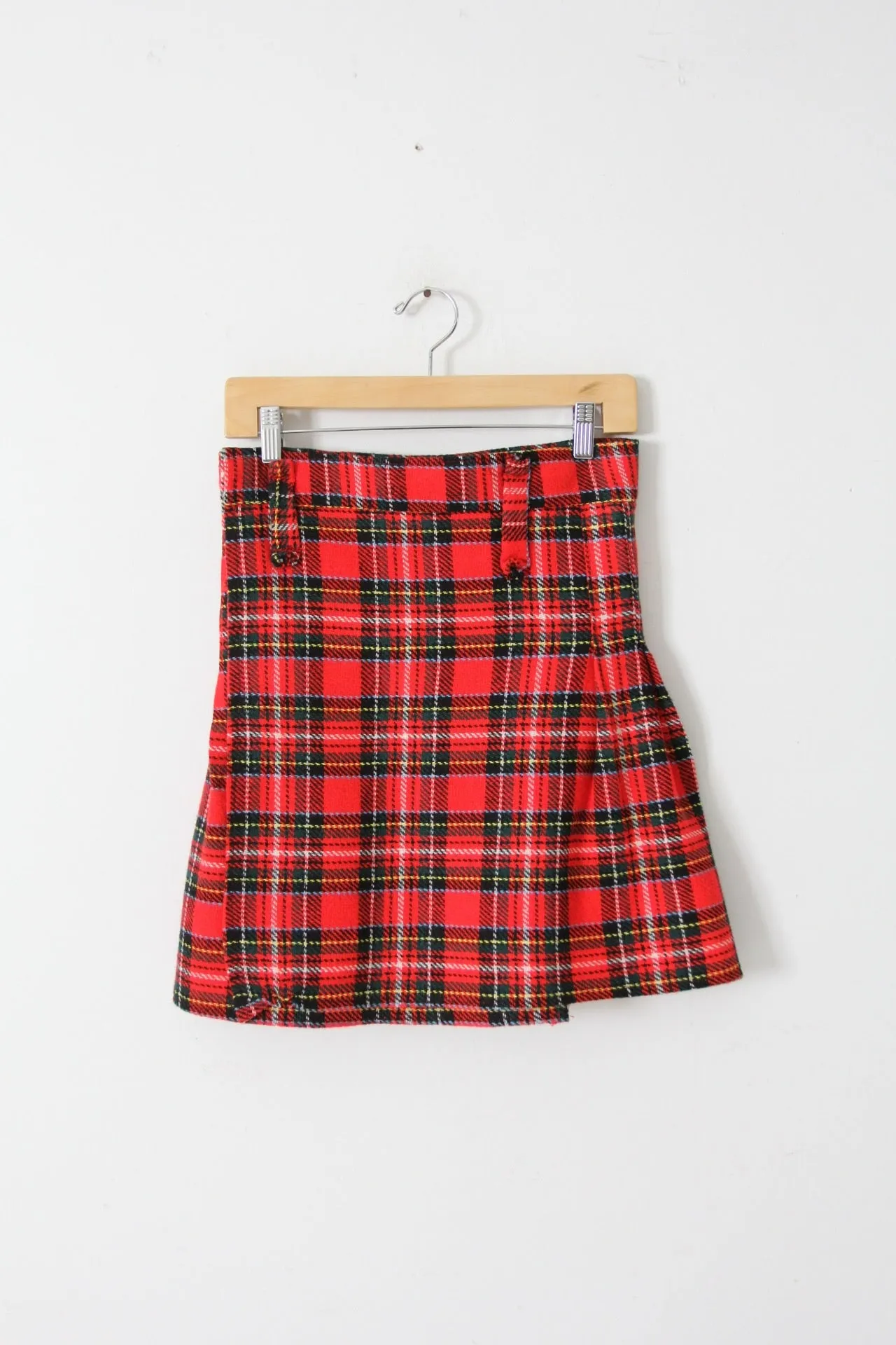 vintage plaid kilt skirt