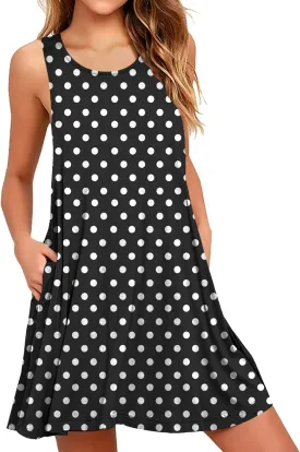WEACZZY Women Summer Casual Swing T Shirt Dresses Beach Cover up Loose Dress