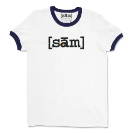 White/Navy Ringer T-shirt