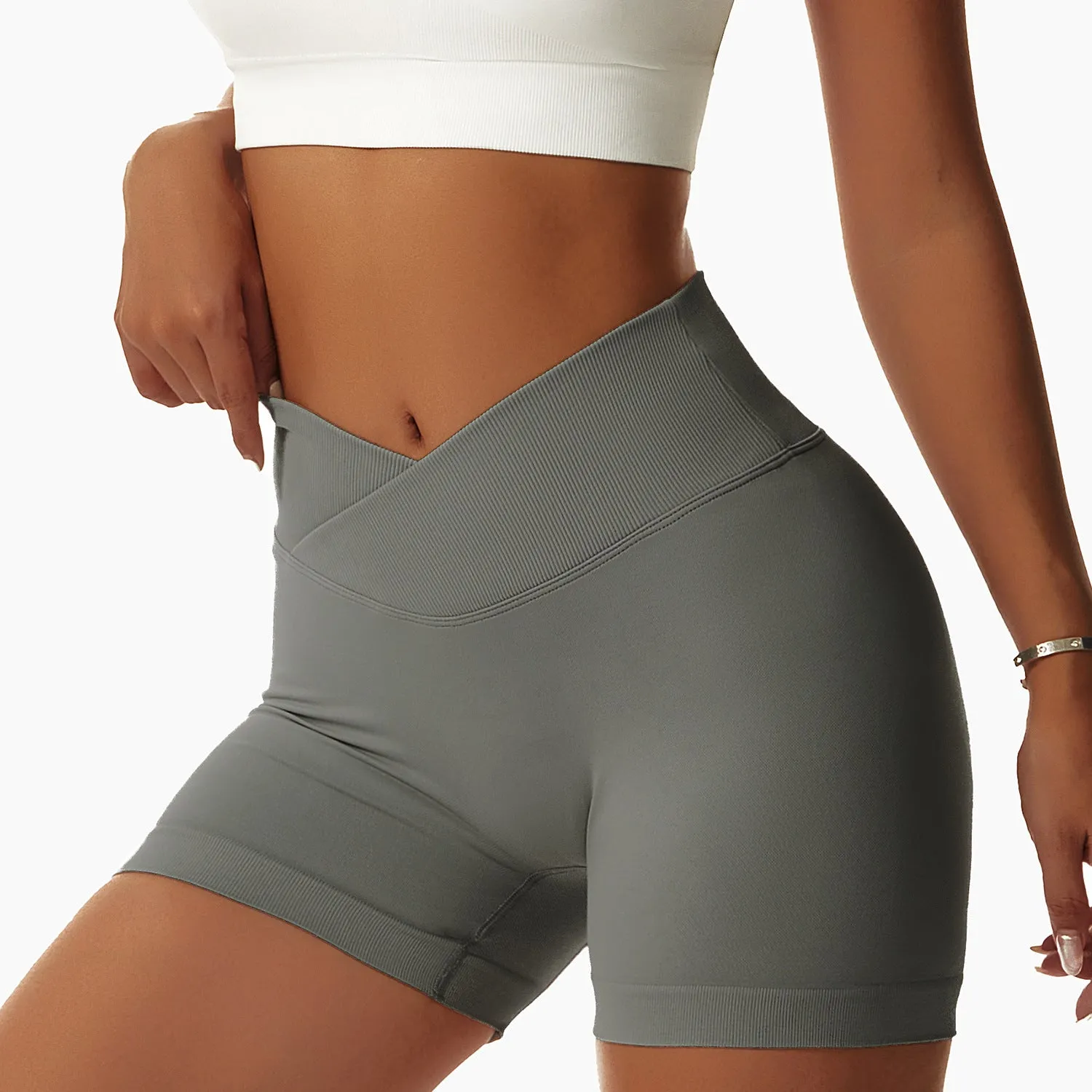 wholesale elastic shorts tight high waist sports