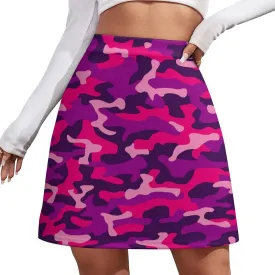 Women's High Waist Black and White Gothic Witch's Cat Skirt Stretchy Casual Mini Skirt