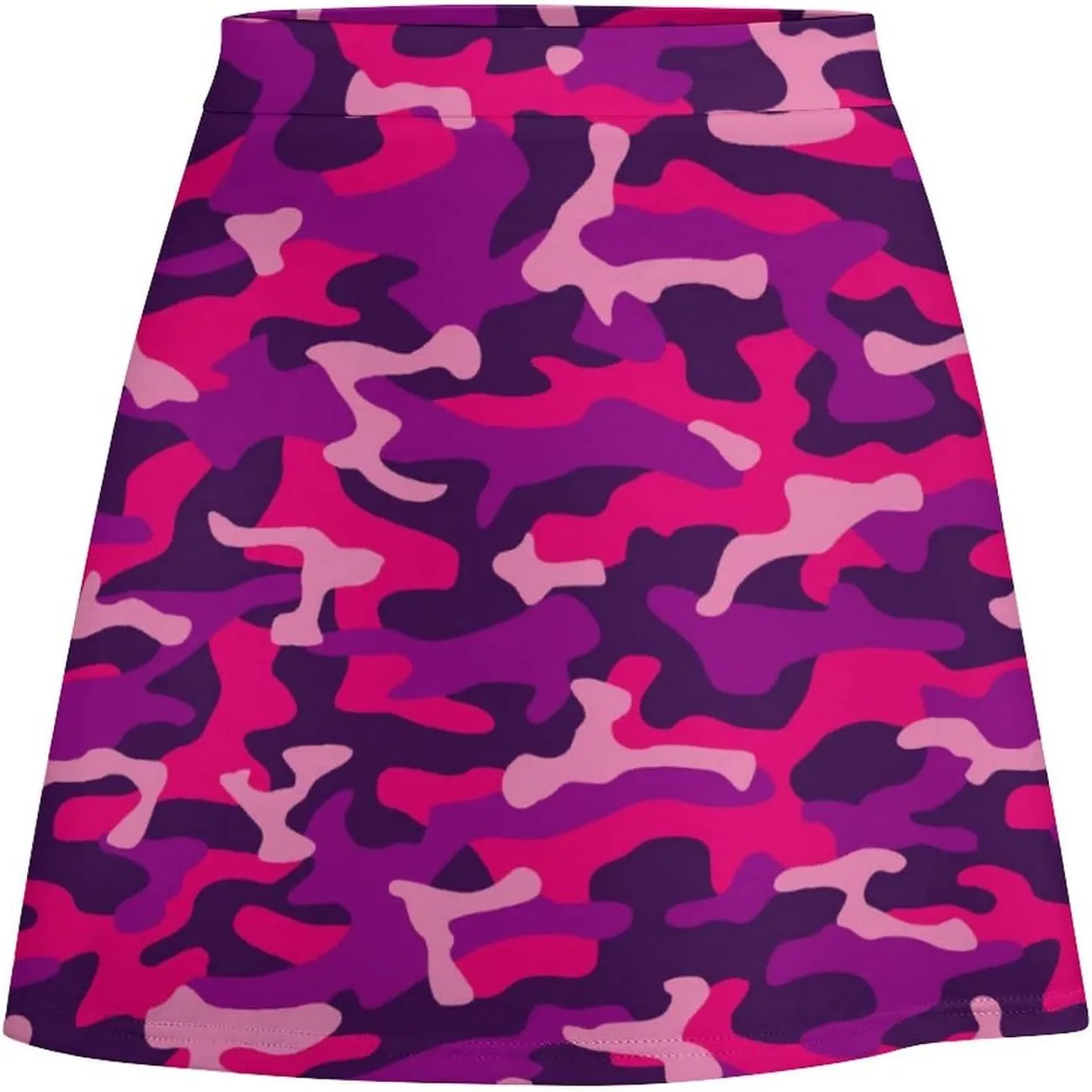 Women's High Waist Black and White Gothic Witch's Cat Skirt Stretchy Casual Mini Skirt