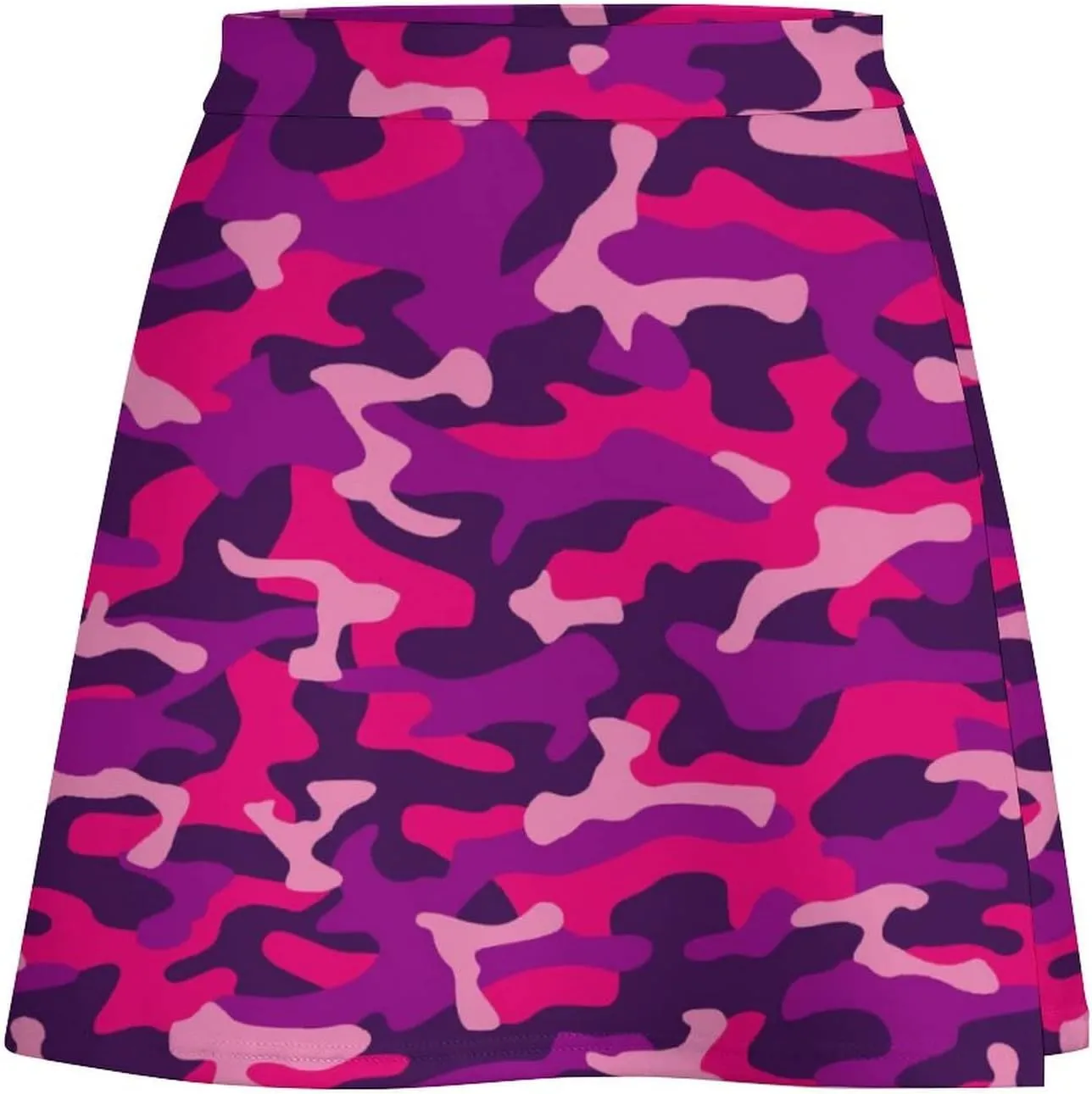 Women's High Waist Black and White Gothic Witch's Cat Skirt Stretchy Casual Mini Skirt