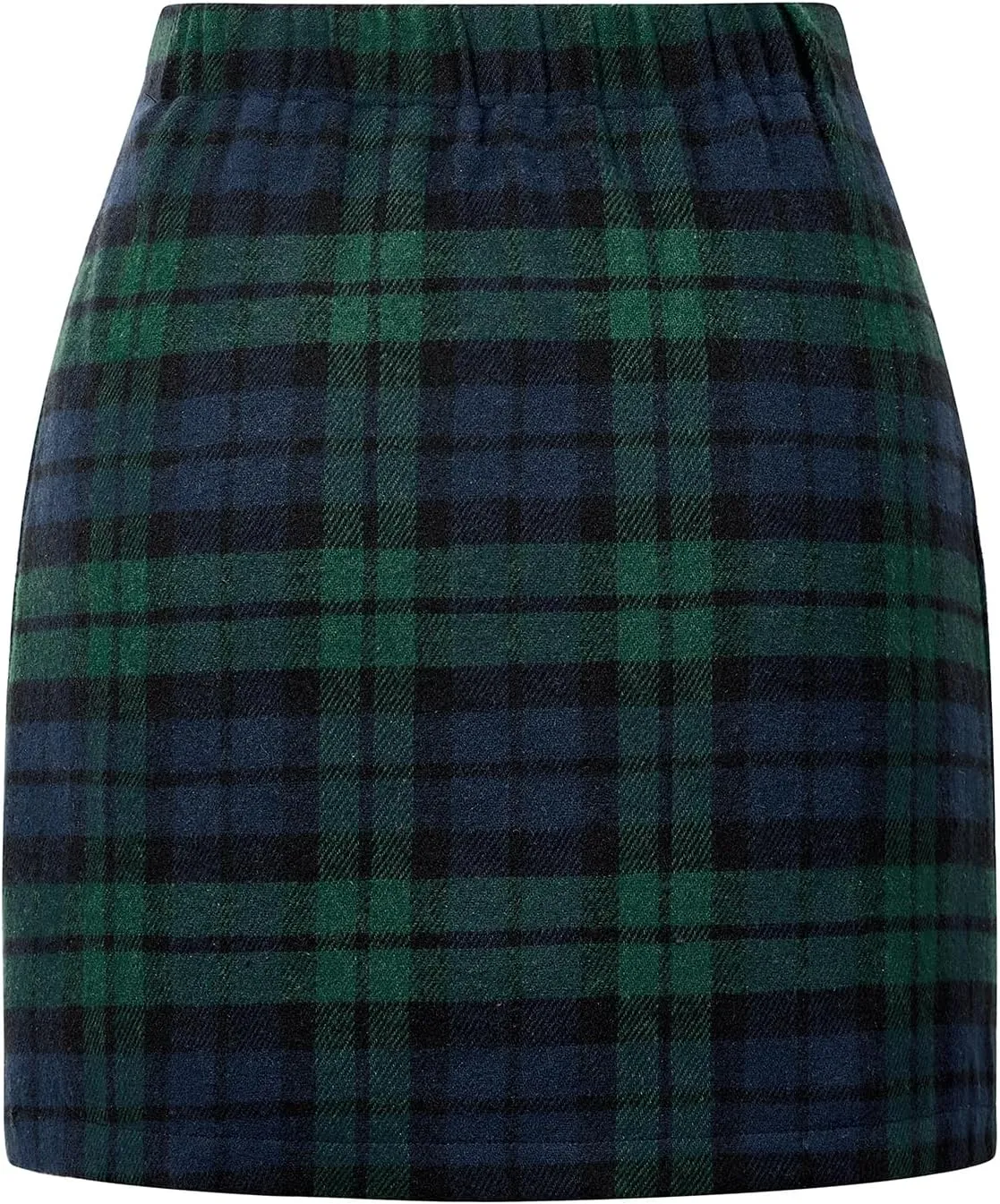 Womens Plaid Skirts High Waist Pencil Skirt Bodycon Mini Skirt Fall Winter Outfits for Women