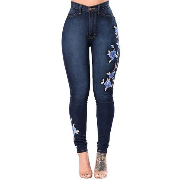 Women’s Ripped Pencil Denim Jeans